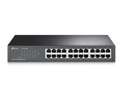 Switch di rete TpLink SF1024 - 24 porte RJ45 10/100Mbps - Supporto MAC address self-learning e auto MDI/MDIX - Unmanaged