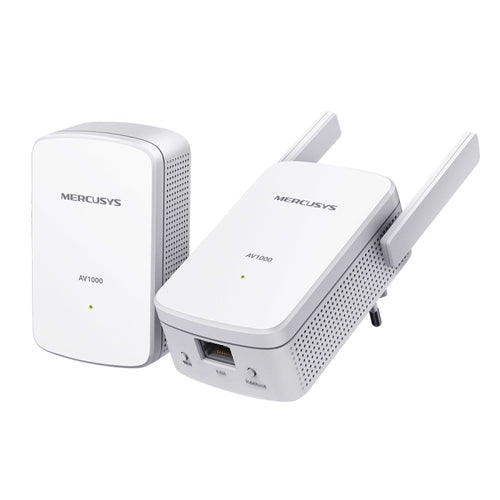 Starter Kit Powerline Mercusys MP510Kit AC Wi-Fi - Powerline adattatore di linea elettrica Homeplug fino a 1000Mbps + estensore di linea elettrica WIfi da 300 Mbps