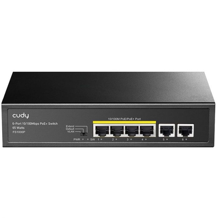 Switch di rete Desktop Cudy FS1006P - 6 Porte 10/100 con 4 PoE 32W