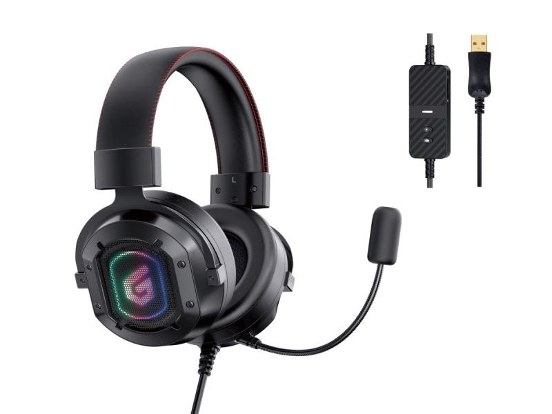 CUFFIE MICROFONO ATHAN02B 7.1 SURROUND USB - GAMING