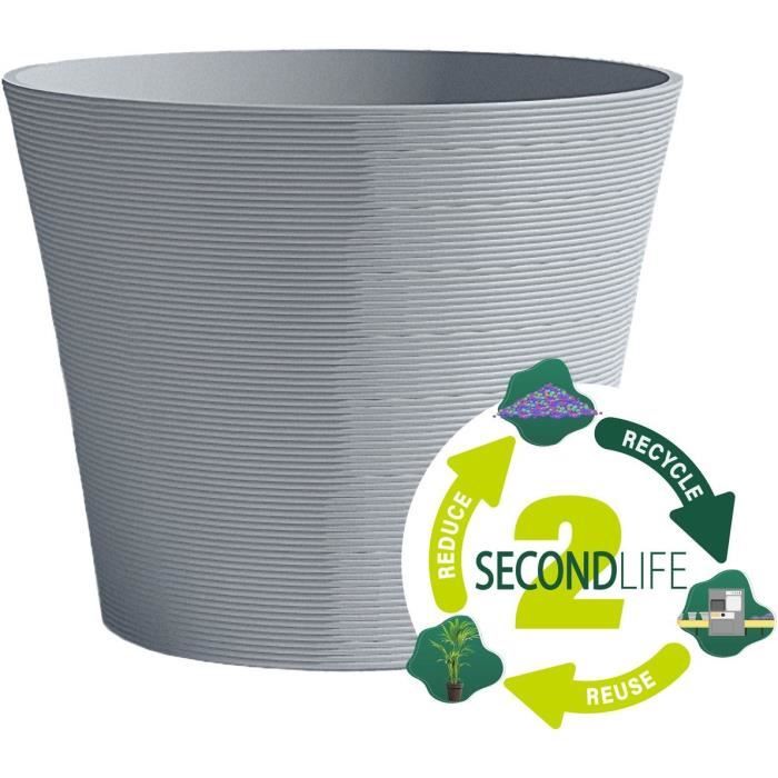 Vaso da fiori - GARDEN ID - Green Care Sense Pietra blu - 40 x 34 cm - Garanzia 10 anni - 100% riciclato - Resistente ai raggi UV e al gelo