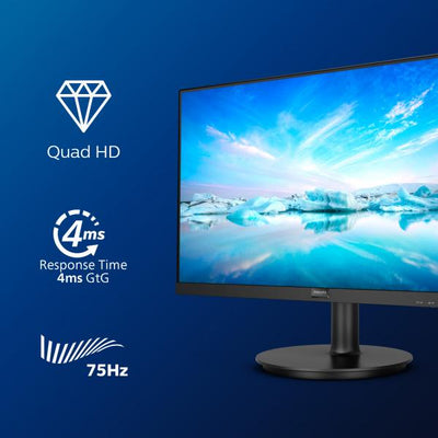 PHILIPS MONITOR 27 LED VA 16:9 2K QHD 4MS 250CDM, DP/HDMI, MULTIMEDIALE