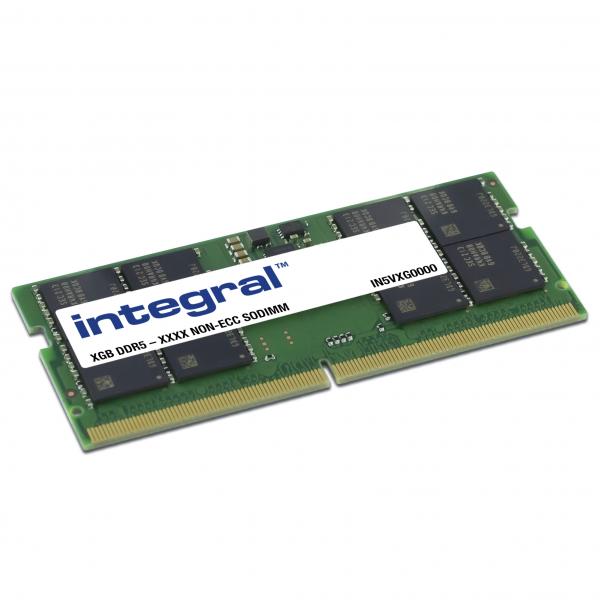 Integral IN5V16GNHRBX memoria 16 GB 1 x 16 GB DDR5 (16GB LAPTOP RAM MODULE DDR5 4800MTs PC5-38400 UNBUFFERED NON-ECC SODIMM 1.1V 2GX8 CL40 INTEGRAL)