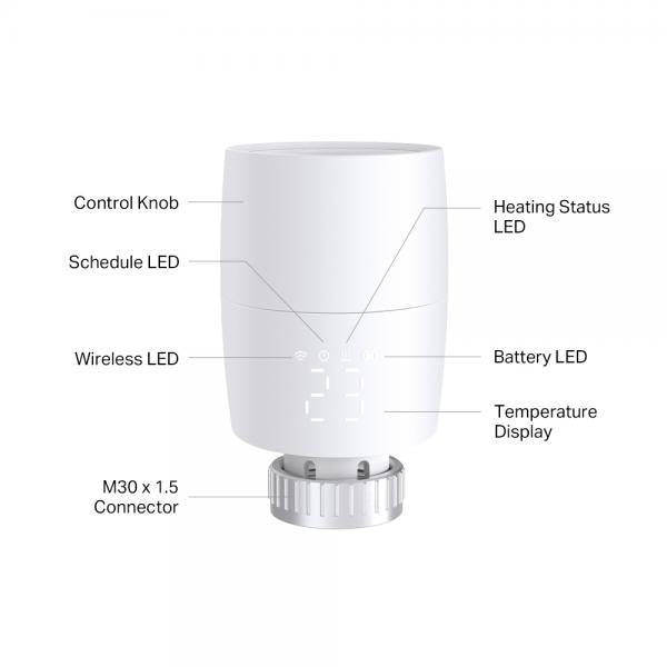 TP-LINK Kasa Smart KE100, Wei, Polycarbonat, Drehregler, 0 - 40 C, M30 x 1.5mm, 868 MHz