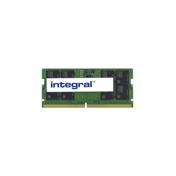 Integral 4X71K20069-IN memoria 16 GB 1 x 16 GB DDR5 4800 MHz (16GB LAPTOP RAM MODULE DDR5 4800MTs PC5-38400 UNBUFFERED NON-ECC SODIMM 1.1V 2GX8 CL40 INTEGRAL)