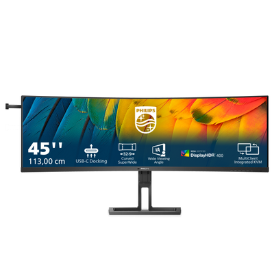 PHILIPS MONITOR CURVO 45 WLED VA 32:9 5120x1440 4MS, DP/HDMI, USB-C DOCKING, REG ALTEZZA, MULTIMEDIA