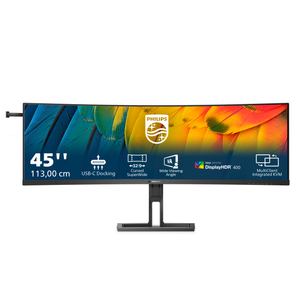 PHILIPS MONITOR CURVO 45 WLED VA 32:9 5120x1440 4MS, DP/HDMI, USB-C DOCKING, REG ALTEZZA, MULTIMEDIA