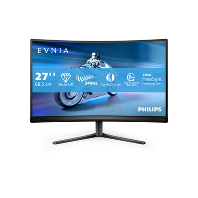 PHILIPS MONITOR GAMING CURVO 27 LED VA 16:9 QHD 1MS 400 CDM 240HZ, ALTEZZA DP/HDMI