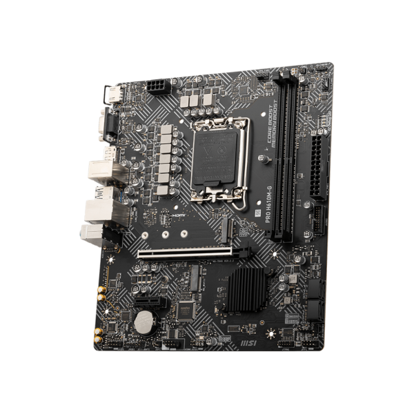 MSI PRO H610M-G - scheda madre - micro ATX - socket LGA1700 - chipset H610 - USB 3.2 Gen 1 - Gigabit LAN - grafica integrata (CPU richiesta)