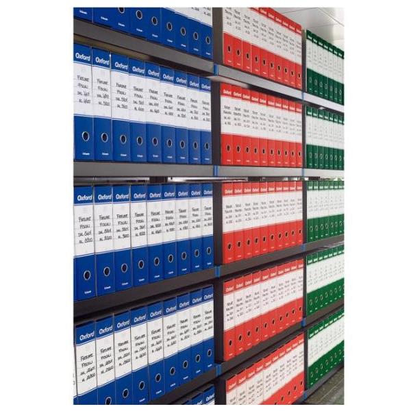 Registratori in cartone con custodia OXFORD con meccanismo N.1 - F.to Protocollo - Dorso 8