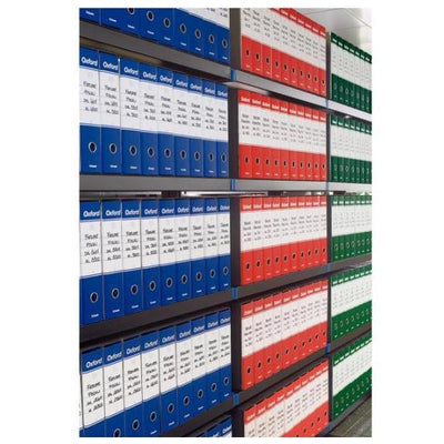 Registratori in cartone con custodia OXFORD con meccanismo N.1 - F.to Protocollo - Dorso 8