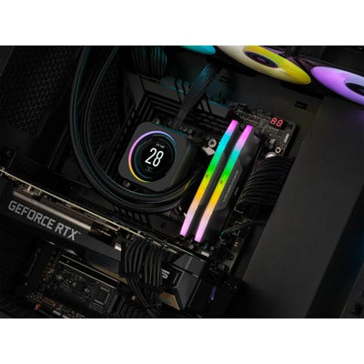 CORSAIR RAM VENGEANCE RGB DDR5 32GB 2X16GB DDR5 6000 PC5-48000 C36 1.4V INTEL XMP MEMORY - BLACK
