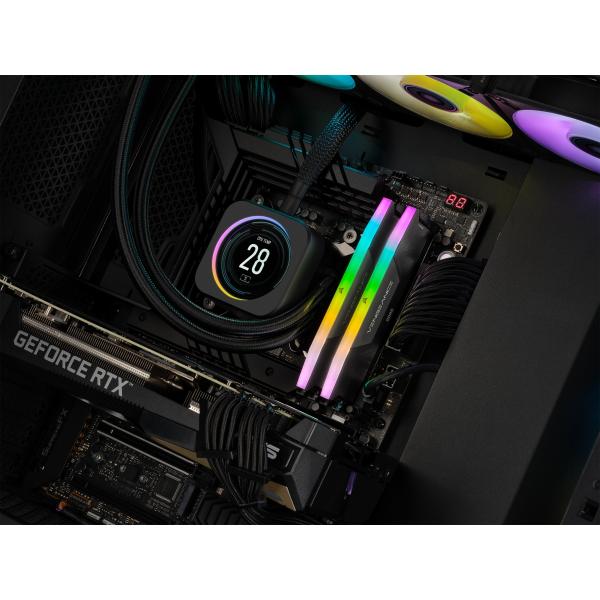 CORSAIR RAM VENGEANCE RGB DDR5 32GB 2X16GB DDR5 6000 PC5-48000 C36 1.4V INTEL XMP MEMORY - BLACK