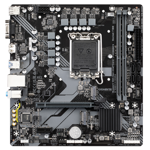 Gigabyte Mb 1700 12/13gen. B760m H D4 2xddr4 4xsata M.2 Vga/hdmi