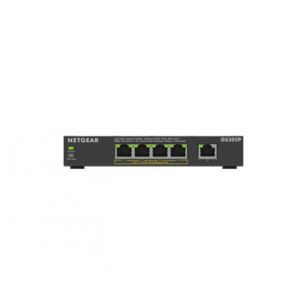 NETGEAR GS305Pv3 Non gestito Gigabit Ethernet (10/100/1000) Supporto Power over Ethernet (PoE) Nero