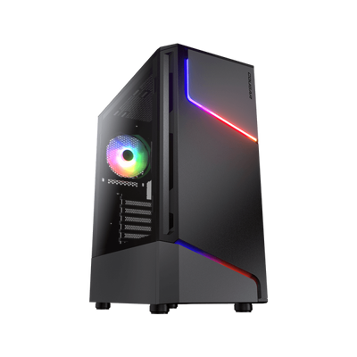 Il case Cougar MX360 RGB e' un Middle tower, con supporto per mainboard ATX. Puo' ospitare fino a 2 hard disk.