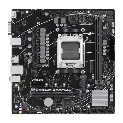 Scheda Madre Asus PRIME A620M-K - Socket AM5 - Supporta i processori AMD Socket AM5 Ryzen 7000 - 2x DDR5 - RAID 0, 1,10 - Vga, Hdmi - USB 3.2/2.0 - Gigabit LAN - Audio HD 7.1 - PCI Express x16 - mAT