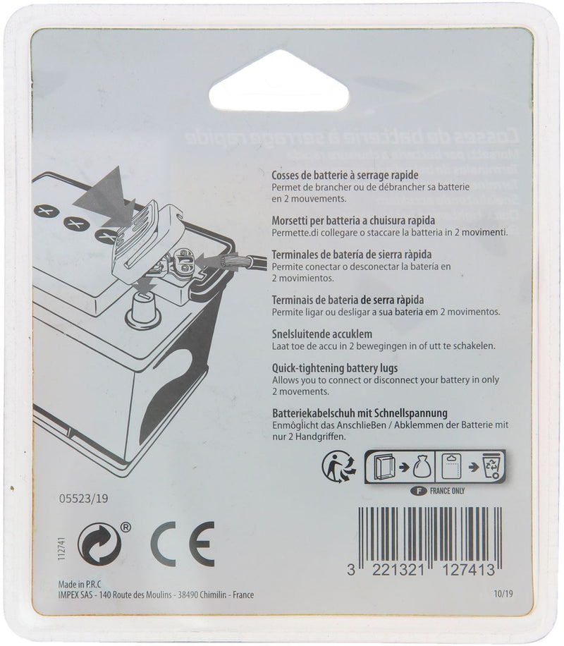 Cartec 2 Alette batteria a sgancio rapido (+ e -