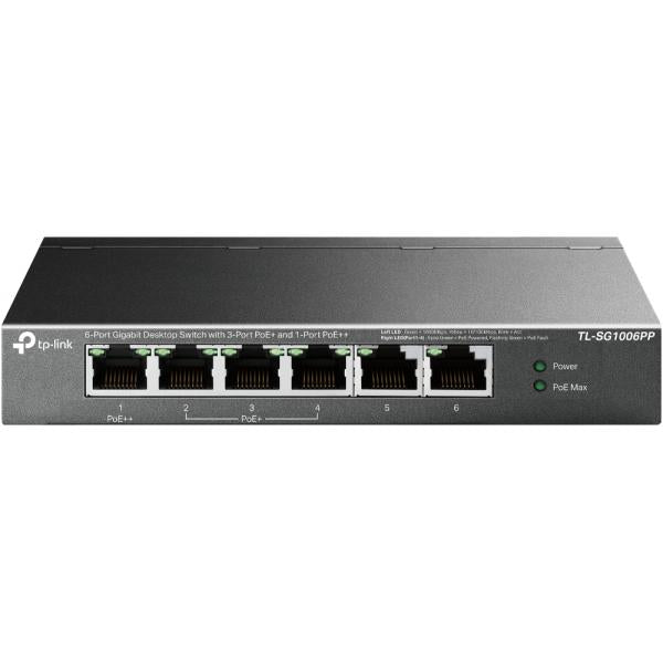 Switch TL-SG1006PP Non Gestito Quantità di porte RJ-45: 6 PoE 12 Gbit /s Grigio