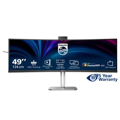 PHILIPS MONITOR CURVO 49 LED VA 32:9 4K UHD 4MS 450 CDM, REG ALTEZZA, USB-C DOCK, WEBCAM, DP/HDMI