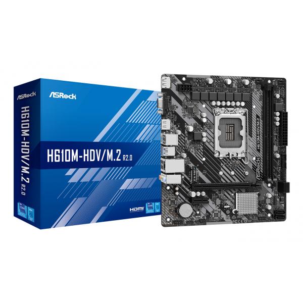 ASROCK MB INTEL H610/2DDR4/4SATA3