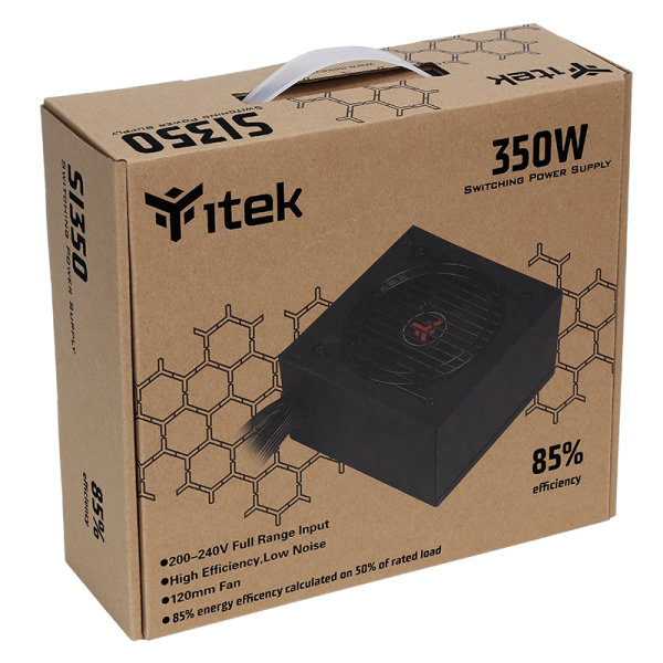 ITEK ALIMENTATORE SI350 - 350W, EFFICIENZA 80+, PFC ATTIVO