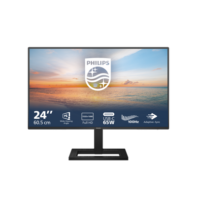 PHILIPS MONITOR 23,8 LED IPS 16:9 FHD 4MS 250 CDM 100HZ, REG ALTEZZA, USB-C DOCK, HDMI, MULTIMEDIALE