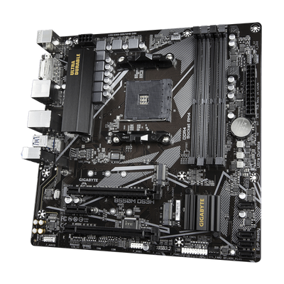 Gigabyte B550M DS3H - 1.0 - scheda madre - micro ATX - Socket AM4 - Chipset AMD B550 - USB 3.2 Gen 1 - Gigabit LAN - grafica integrata (CPU richiesta)