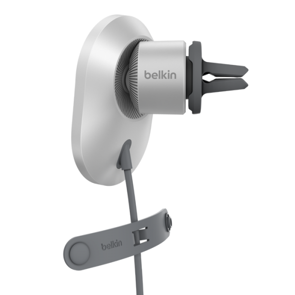 Supporto da auto Belkin per ricarica induttiva - magnetico con alimentatore per auto Qi2 +
