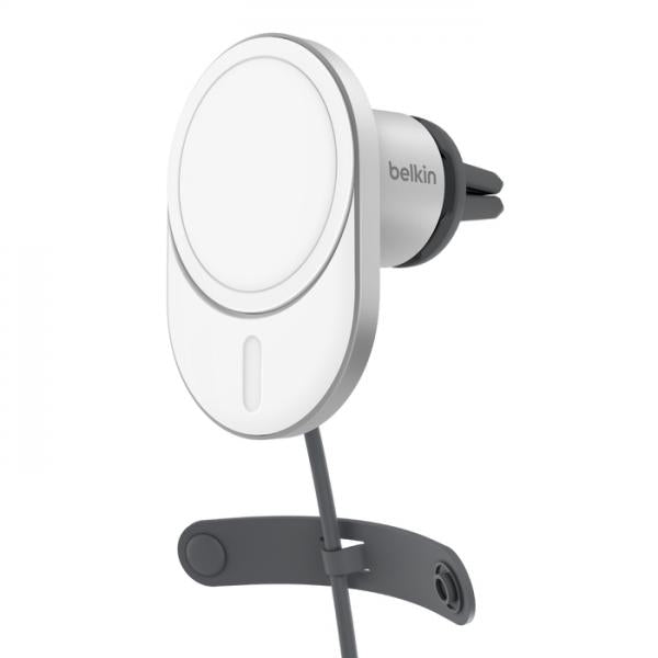 Supporto da auto Belkin per ricarica induttiva - magnetico con alimentatore per auto Qi2 +