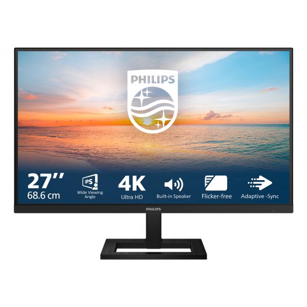 Philips Monitor 27" Led Uhd 4k Ips Multimediale 2xhdmi/dp 27e1n1800ae