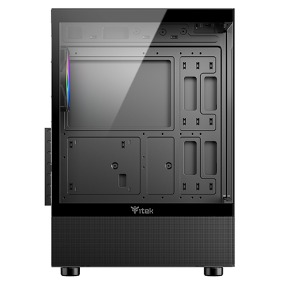 ITEK CASE SHOWBUI 33B, GAMING TOWER ATX, 12CM ARGB FAN, USB3, SIDE FRONT PANEL TEMP GLASS