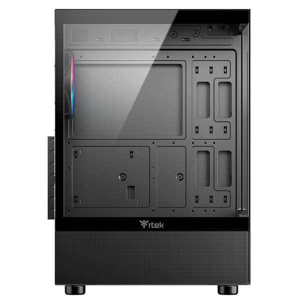 ITEK CASE SHOWBUI 33B, GAMING TOWER ATX, 12CM ARGB FAN, USB3, SIDE FRONT PANEL TEMP GLASS