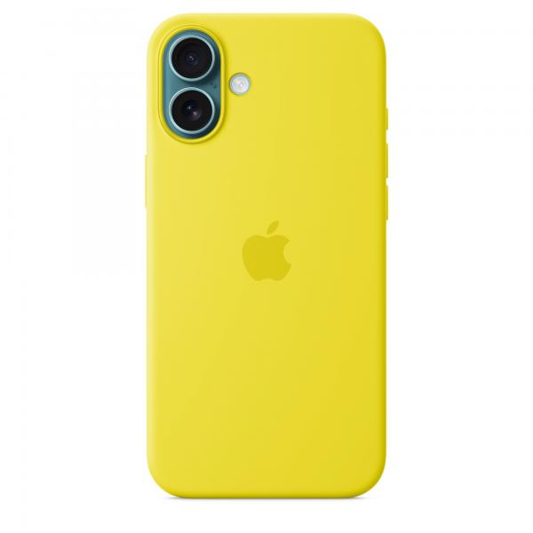 Custodia MagSafe in silicone per iPhone 16 Plus - Giallo carambola