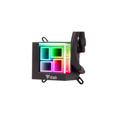 COOLER ITEK "HYDRO CUBE 240B" 240MM (RAFF. A LIQUIDO) ARGB, PWM FAN,SKT UNIVERSALE - ITLCHCA240
