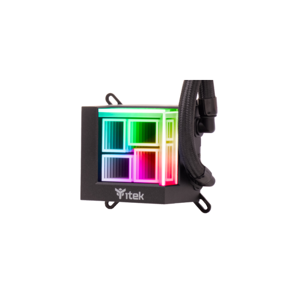 COOLER ITEK "HYDRO CUBE 240B" 240MM (RAFF. A LIQUIDO) ARGB, PWM FAN,SKT UNIVERSALE - ITLCHCA240