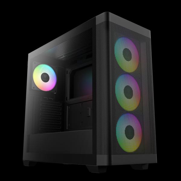 GAMDIAS CASE MID TOWER ATHENA M3 4x120mm PWN FAN ARGB CON 8 PORT HUB