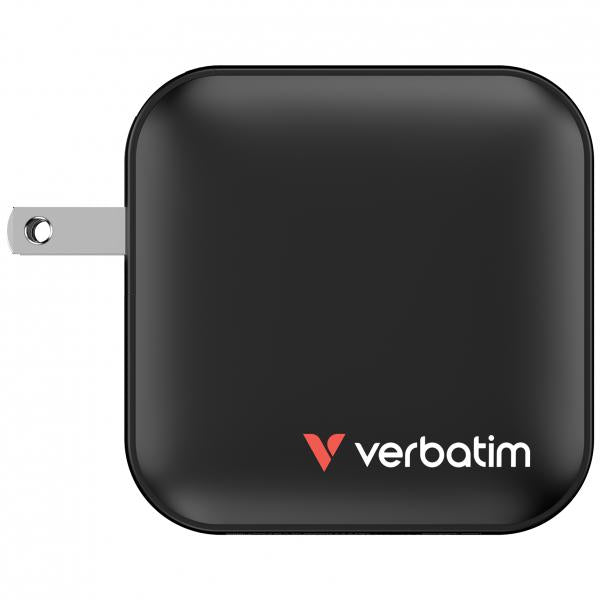 Verbatim Netzteil - GaN - 100 Watt - 5 A - PD 3.0, PD/PPS, QC 4.0 - 4 Ausgabeanschlussstellen (3 x USB-C, USB)