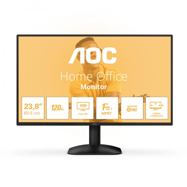 AOC 24B31H LED display 60,5 cm [23.8] 1920 x 1080 Pixel Full HD Nero (AOC 24B31H - Monitor a LED - 24 [23.8 visualizzabile] - 1920 x 1080 Full HD [1080p] @ 120 Hz - IPS - 300 cd/m? - 1500:1 - 1 ms -