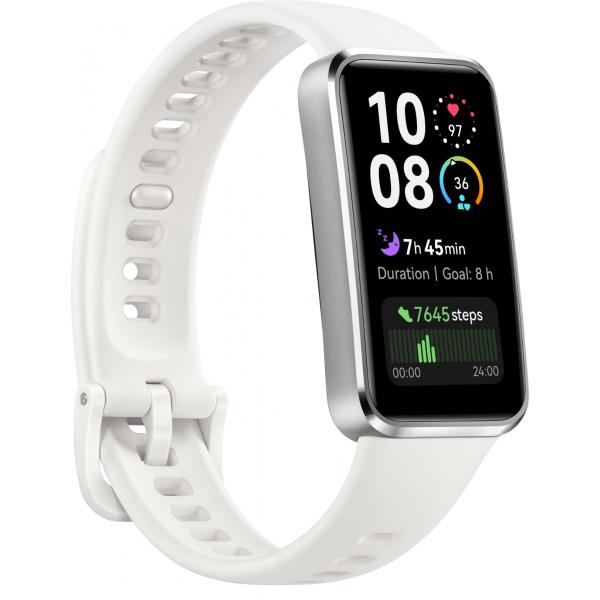 Huawei Band 10 AMOLED Braccialetto per rilevamento di attività 3,73 cm [1.47] Bianco (Huawei Band 10 White Strap)