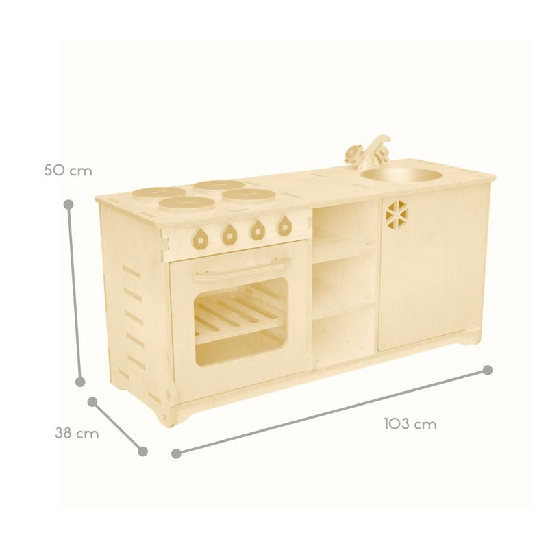 Cucina Montessori in legno per bambini