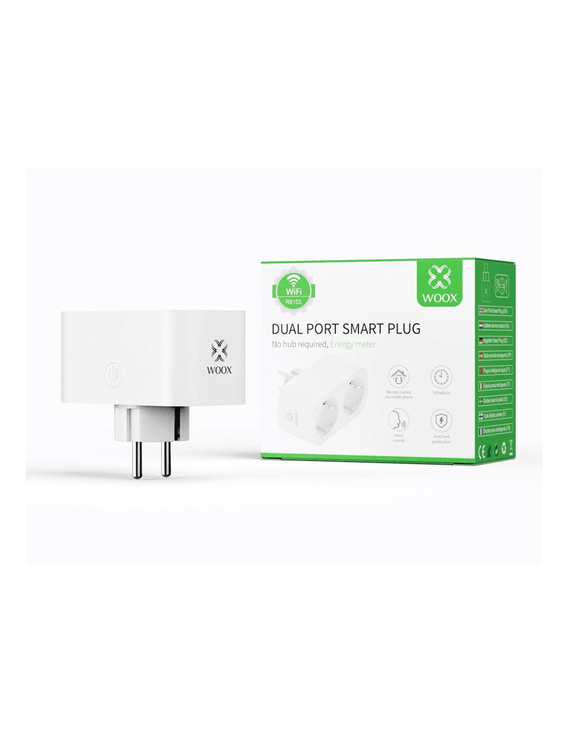 Presa Intelligente 2xSchuko IP20 Controllo Vocale Alexa, R6153