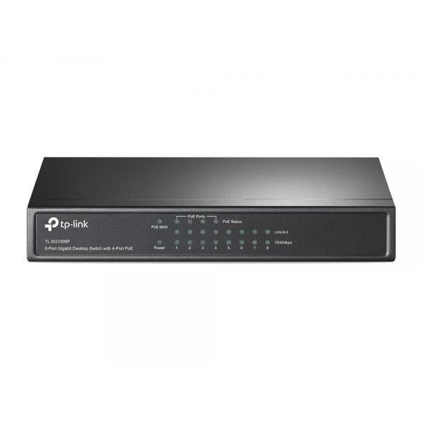 TP-LINK TL-SG1008P - SWITCH 8 PORTE 10/100/1000 CON 4PT POE