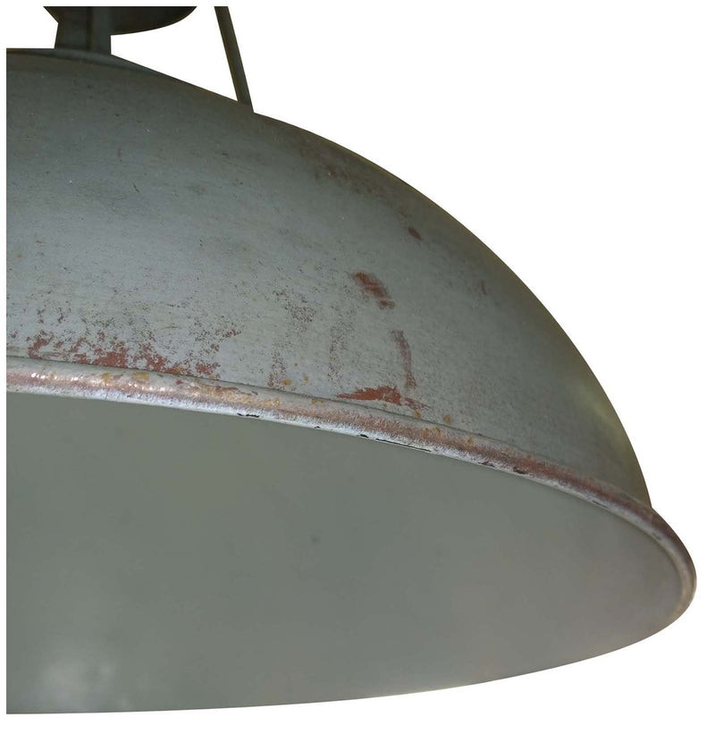 Biscottini Lampadario Industrial a sospensione non elettrificato L46xPR46xH40 cm in ferro finitura bianca anticata