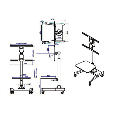 VALUE CARRELLO TV 35KG 27-47 POLLICI