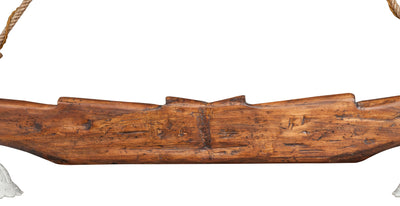 Biscottini Giogo lampadario in legno massello di tiglio finitura noce scuro Made in Italy
