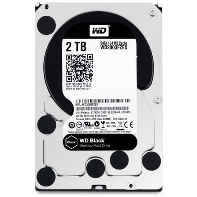 Hard Disk WD Black WD2003FZEX - 2Tb (2000 GB) - SATA 6 Gb/s - 7200 RPM - Buffer 64 MB Cache - Interno per desktop