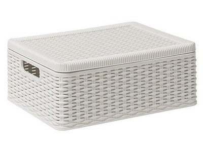 CONTENITORI CONTENITORE MULTIUSO DECORA Art. 371 cm. 38x30xH14 C/COPERCHIO