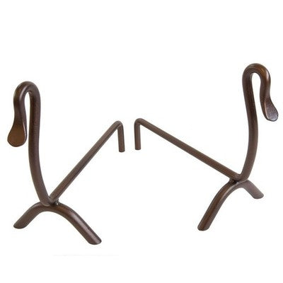 COPPIA DI ALARI FERRO BATTUTO CAMPIDOGLIO CM.22X49X39 CAMINO CAMINETTO FUOCO