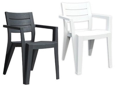 2 PZ POLTRONE SEDIE IN RESINA KETER JULIE CM.61x58xH79 ARREDO GIARDINO